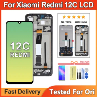 6.71" Original For Xiaomi Redmi 12C LCD Display Touch Panel Screen Digitizer Assembly For Redmi 12C 22120RN86G LCD With Frame
