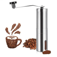 304 Stainless Steel Coffee Grinder Portable Manual Coffee Bean Grinder Household Small Coffee Machine Washable