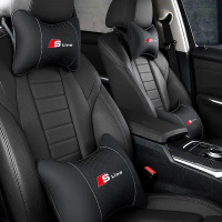 Gối ôm cổ thêu họa tiết cho ô tô, 1 chiếc, dành cho Audi S Line A1 A2 A3 A4 A5 A6 A7 A8 Q1 Q2 Q3 Q4 