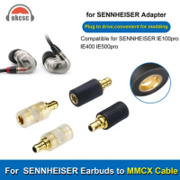 OKCSC Headphone Converter Connector MMCX Cable Connected to Sennheiser IE100pro IE400 IE500pro Headsets Audio Jack Adapter