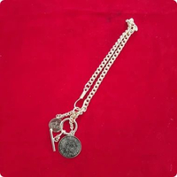 Pin Bros Rantai Beskap Lambang Koin Model Kuno