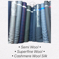 Kain Polos Wol Sintetis Semi-Wool Premium Silk Superfine Cashmere Merino Dunhil American Italy Franc