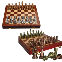 Chess Game Handcrafting Chess Game Board Set Delicate Folding Chess Set X5QF