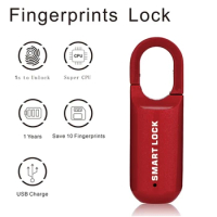 Mini Fingerprint Padlock Smart Touch Fingerprint Door Lock USB Keyless Anti Theft Lock For Travel Case Drawer Cabinet Lock
