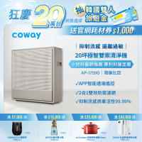 【Coway】極智雙禦空氣清淨機 AP-1720G(送一年份濾網組)