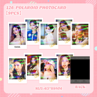 Bộ 3–9 thẻ ảnh lomo laser TWICE dạng 9 ô, chủ đề chúc mừng mùa 2026, gồm các thành viên: Chaeyoung, 