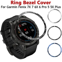 Stainless Steel Ring Cover For Garmin Fenix 7 7X 6 6X Pro 5 5X Plus Smart Watch Metal Bezel Ring Sculptured Time Protection Case