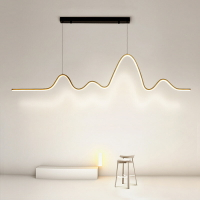 【優選百貨】餐廳吊燈現代簡約創意個性北歐LED長條餐桌吧臺飯廳輕奢燈設計感