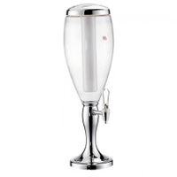 หอเบียร์แบบสองชั้น 3 ลิตร พร้อมไฟ LED และคอลัมน์น้ำแข็ง - เครื่องจ่ายเครื่องดื่มเชิงพาณิชย์สำหรับบาร