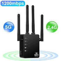 5 Ghz WIFI Extender Wireless Wi-Fi Booster Repeater 1200Mbps Network Amplifier 802.11ac Long Range Signal Wi-FiFi Reidor