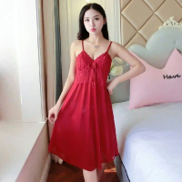 PlayGirl Collection Lingerie Sexy Dress Renda BigSize Baju Tidur Malam Wanita Daster Satin Karet Pan