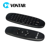 VONTAR English VONTAR C120 air Mouse Rechargeable mini Wireless Keyboard for Android TV Box H96max X96max HK1 X88pro PC