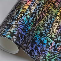 A Set of 30.0cm*100.0cm, High-Gloss Rainbow Effect, Chameleon Vinyl Magic Color-Changing Car Film, P