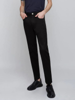 กางเกงชิโน่เอวสูง 5 Pockets Comfort-Fit สีดำ (TC2 B1 602SP)