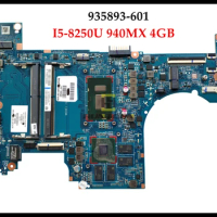 High quality 935893-601 for HP Pavilion 15-CC Laptop Motherboard DAG74AMB8D1 I5-8250U 940MX 4GB 100% Fully Tested