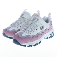 SKECHERS D'LITES 童鞋 休閒鞋 白粉紫 魔鬼氈 運動 303951LLAV