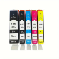 Einkshop PGI280XXL CLI281XXL Compatible Ink Cartridges For Canon PIXMA TS TS702 TR7520 TS6120 TS8220 TR8520 TR8622 TS9100 TS9120