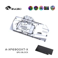 Bykski Water Cooling Block use for XFX Radeon RX 6800 XT Speedster Merc 319/RX 6900XT GPU Card/Full Cover Copper Radiator Block