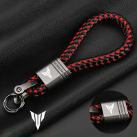 For Yamaha MT MT-01 03 07 09 2004-2023 NEW Accessories Custom LOGO Motorcycle Braided Rope Keyring Metal Keychain