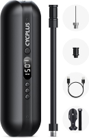 CYCPLUS เครื่องอัดอากาศไฟฟ้าแบบพกพาจักรยานปั๊มยางรถยนต์ I Nflatorสูงสุด150 PSIปิดอัตโนมัติปั๊มลมที่ม