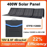 New ETFE 400W Foldable Solar Panel 18V Portable Solar Charger with MC-4 5M for Camping Power Station Solar Generator Powerbank