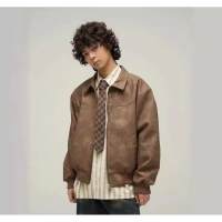 Jaket Vintage Boxy Suede Unisex Work - Nyaman dan Basic Casual Formal tracktop winongo