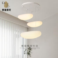 現貨 吊燈 吸頂燈 客廳燈 餐廳燈 照明燈 意大利鵝卵石北歐挑高復式樓商場旋轉樓梯客廳臥室餐廳奶油風吊燈 工廠現貨 八折下殺wy3
