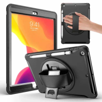 Rotation PC Stand Shockproof TPU Tablet Cover for iPad9 iPad8 iPad7 iPad 9th 8th 7th 9 8 7 10.2 2021 2020 2019 A2603 Case Coque