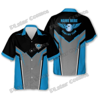 Custom Bowling 3D Printed Men's Hawaiian Shirt Summer Unisex Casual Short sleeve Button-Down Shirt Gift For Bowling Team SH15