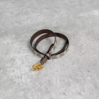 Gucci Ikat Pinggang GUCCI MARMONT 20MM MONOGRAM BEIGE BROWN GHW BELT 100% ORIGINAL