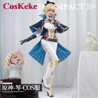 CosKeKe Jean Cosplay Costume Game Genshin Impact High Quality Battle Uniform Women Halloween Party Role Play Clothing S-XL