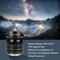 7artisans 7 artisans 10mm F2.8 Wide Angle Fisheye Full Frame Lens For Sony E Canon RF Nikon Z Panasonic L Leica L FUJIFX GFX 50S