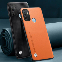 เคสหนัง PU สุดหรู, สำหรับ OPPO A53 A53S, ฝาหลัง, วัสดุซิลิโคน, การป้องกันเต็มตัว, เคสโทรศัพท์, เข้าก