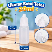 (SKR) Botol Tetes Plastik Doff 20ml - Kemasan Cairan Liquid - Botol Travel Kosong Essen Tinta 20 ml 