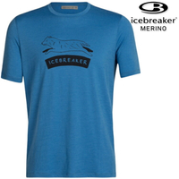 活動價 Icebreaker Tech Lite II AD150 男款 美麗諾羊毛排汗衣/圓領短袖上衣-牧羊萌犬 0A56CT 351 水藍