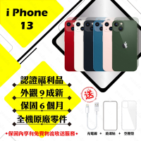【Apple 蘋果】A級福利品 iPhone 13 128GB 6.1吋 智慧型手機(外觀9成新+全機原廠零件)