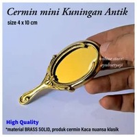 Cermin Kaca Kuningan mini Cermin antik cermin klasik souvenir cermin vintage Cermin ukir Cermin warn