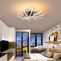 LED Ceiling Fan With Lights Remote Control Home Decor Ventilator Lamp Living Room Bedrpoom DC Ceiling Fan Lamp