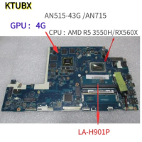 Fh50p LA-H901P.For acer AN515-43G Laptop Motherboard.With r5 3500h / R7-3700H cpu rx560x 4g gpu 100% fully tested