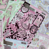 Domi Sticker Book Journal Full Book Korean Character Material Stickers Fenggu Card Journal Stickers