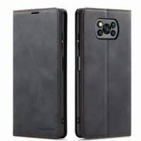 Magnetic Case For Xiaomi Mi Poco X3 Pro X5 X4 F3 M4 Pro Case On Redmi Note 13 11 12 10 Pro Wallet Leather Flip Phone Cover