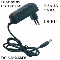 Led Driver 100-240V AC to DC Power Adapter for Charger 3V 4.5V 5V 6V 7.5V 9V 12V 0.5A 1A 2A 3A EU US plug 5.5 mm x 2.1 mm