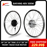 【BAFANG Wheel】20/26/27.5/28/29 Inch 700C Electric Bike Conversion Kit MTB E-Bicycle 36V 48V 250W 350W 500W Brushless Hub Motor