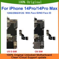 Original Motherboard for iPhone 14 Pro Max 14 Pro 128g 256g 512g Mainboard With Face ID Unlocked Logic Board Cleaned iCloud