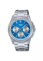 CASIO Casio Men's Chronograph Casual Watch MTP-1375D-2A2VDF Silver Stainless Steel Strap