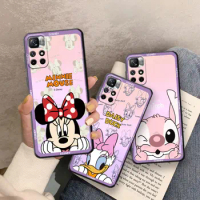 Phone Case for Redmi 12C 10C K40 9A 9C Note 11 12 9S 10 9 9T Silicone Cases Palming Smile Mickey Minnie