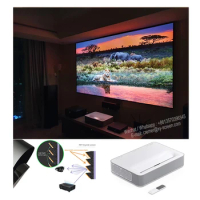 XY Screens 120" 4K PET Crystal Ust Ultra Short Throw Projector Fixed Frame ALR Screen Ambient Light Rejecting Projection Screen
