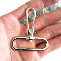 Cantelan Pengait Tas Besi Tebal Nikel 4 Cm - Sparepart Pengait Tali-Besi Berlapis Chrome