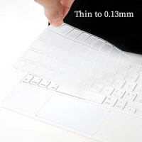 Magic keyboard skin for ipad pro 12.9 11inch protection Cover film for Air 4 5/6th 2022 2021 US TPU water proof white frame