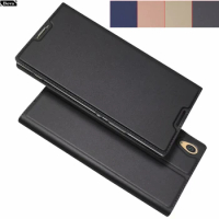 Magnetic adsorption Flip Case for Sony Xperia XA1 card holder bags matte case for Sony Xperia XA1 Plus cover